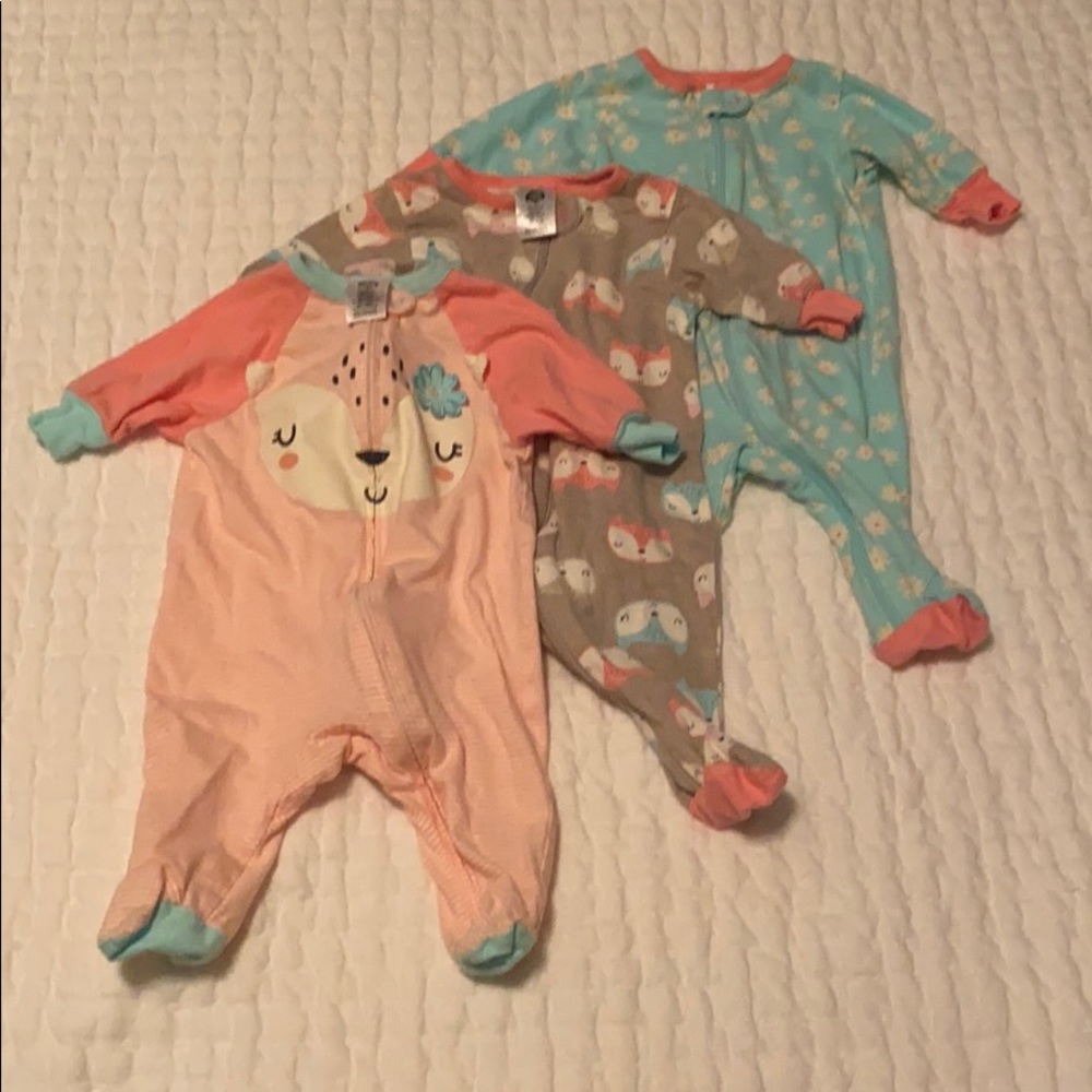 Bundle of 3 Zippered Footies
